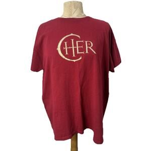 Cher the Colosseum Caesars Palace Las Vegas Concert T-Shirt Red XL Vintage